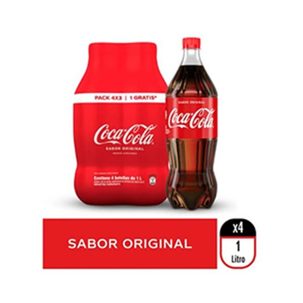 Coca Cola 1 L Paq x4